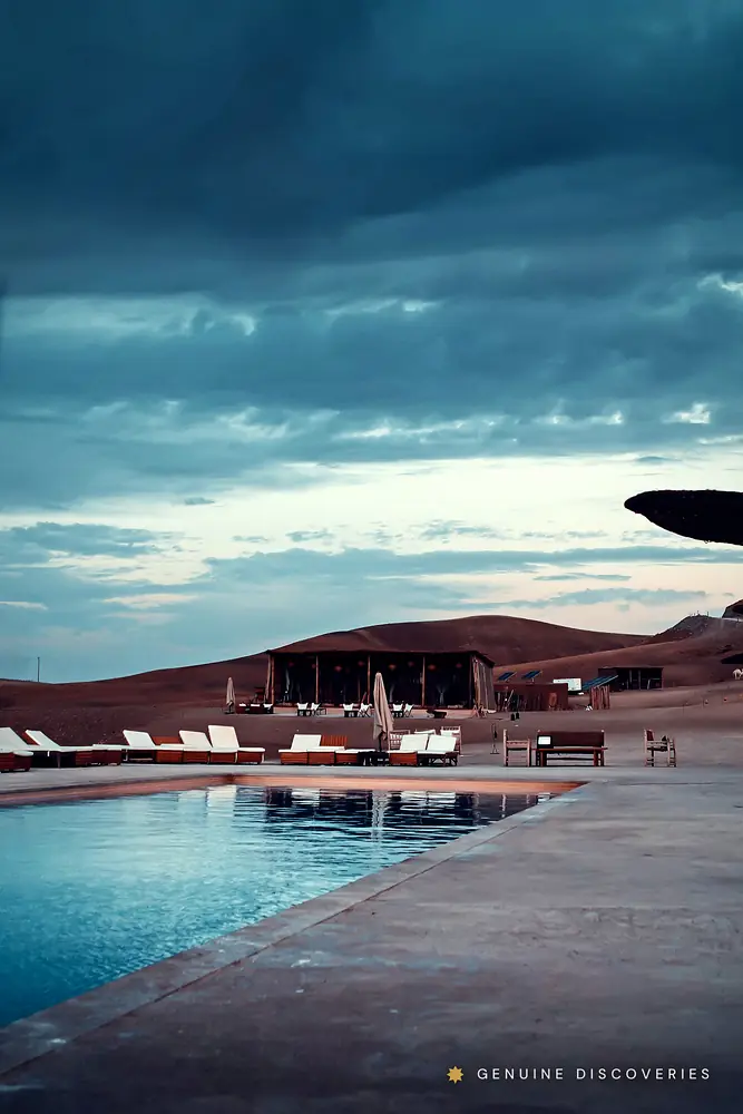 Pool at a luxury camp in the Agafay desert